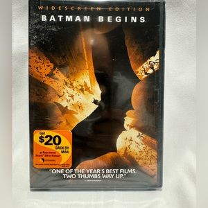 BATMAN BEGINS WIDESCREEN EDITION DVD. BRUCE WAYNE.‎ DC . WARNER BROTHERS